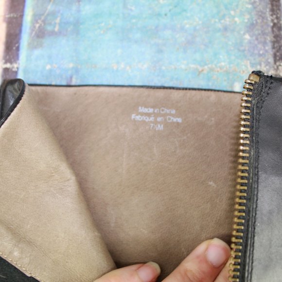 Schuler & Sons Philadelphia Black Leather Tall Zip Heeled Boots 7.5 M - Picture 8 of 11